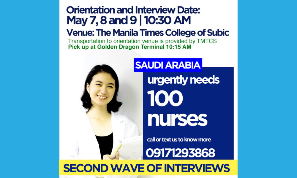 Deployment of Nurses to Saudia Arabia